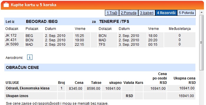 avijonska karta Letovi za Tenerife, septembar, najjeftinija avionska karta avijonska karta